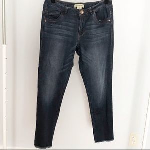 Democracy Jeans Freedom Ankle Skimmer Frayed Hem